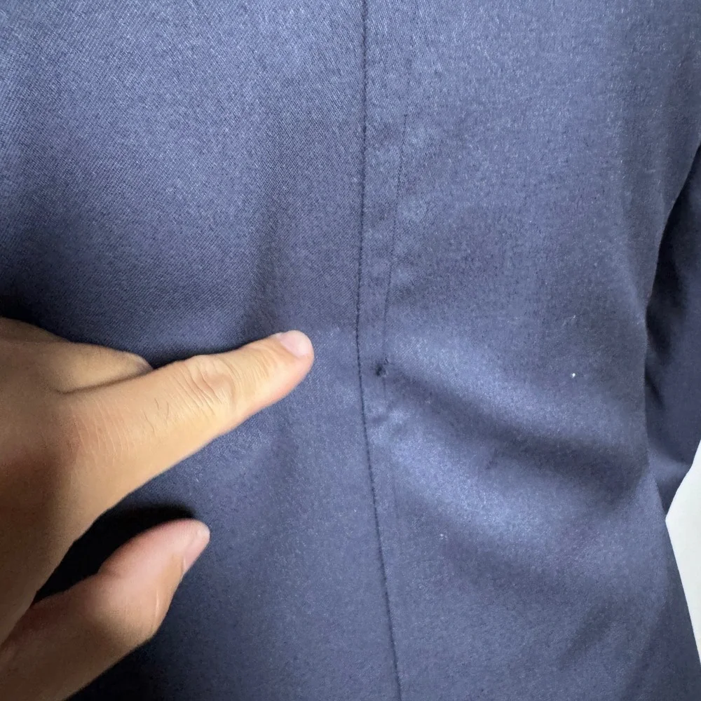 Hugo Boss Blazer Mens 36S Navy Blue Solid Super 100 Wool Reda Italy 2-Button